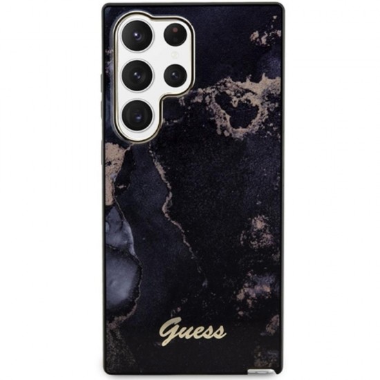 Оригинален кейс Guess Golden Marble Collection, За Samsung Galaxy S23 Ultra (S918B), Черен от Fonax.bg