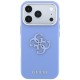 Оригинален кейс Guess Grained Big Resin Logo, за iPhone 18 Pro / 17 Pro, светлосин