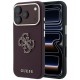 Оригинален кейс Guess Grained Big Resin Logo, за iPhone 18 Pro Max / 17 Pro Max, бордо