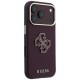 Оригинален кейс Guess Grained Big Resin Logo, за iPhone 18 Pro Max / 17 Pro Max, бордо