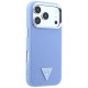 Оригинален кейс Guess Grained Triangle Logo MagSafe, за iPhone 18 Pro Max / 17 Pro Max, светлосин