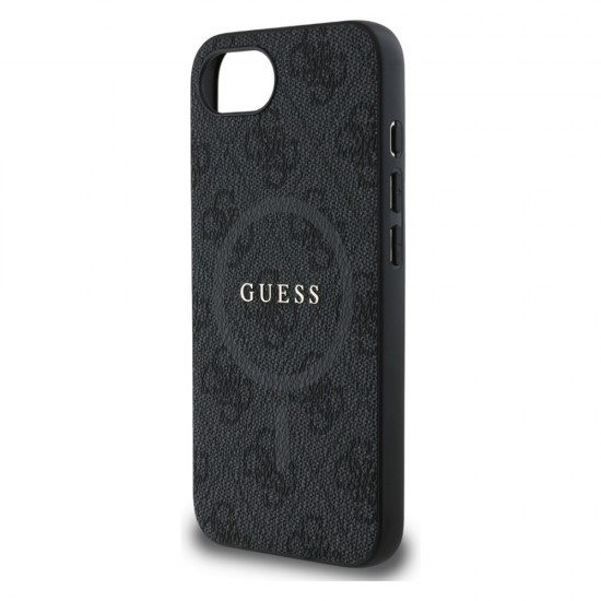 Оригинален кейс Guess HC MagSafe PU 4G Ring Classic Logo, За iPhone 16e, Черен от Fonax.bg
