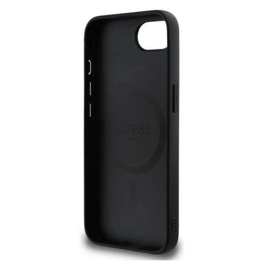 Оригинален кейс Guess HC MagSafe PU 4G Ring Classic Logo, За iPhone 16e, Черен от Fonax.bg