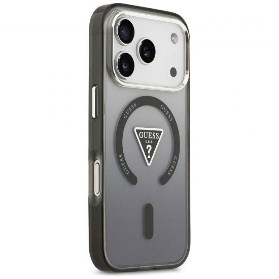 Оригинален кейс Guess IML Gradient Triangle Logo, За iPhone 17 Pro (6.3), Черен от Fonax.bg