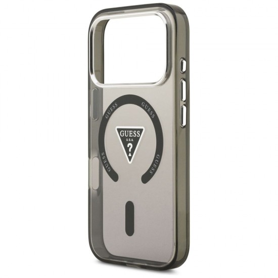 Оригинален кейс Guess IML Gradient Triangle Logo, За iPhone 17 Pro (6.3), Черен от Fonax.bg