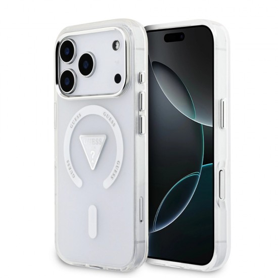 Оригинален кейс Guess IML Gradient Triangle Logo, За iPhone 17 Pro (6.3), Прозрачен от Fonax.bg