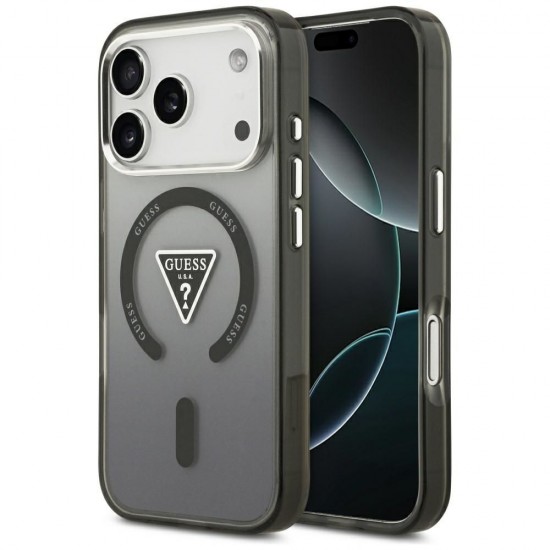 Оригинален кейс Guess IML Gradient Triangle Logo, За iPhone 17 Pro Max (6.9), Черен от Fonax.bg