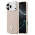 Оригинален кейс Guess Leather Triangle Metal Logo, За iPhone 17 Pro Max (6.9), Розов
