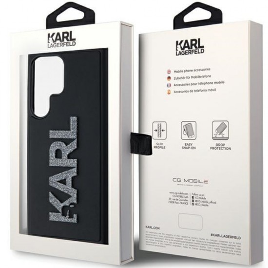 Оригинален кейс Karl Lagerfeld HC 3D Logo Glitter, За Samsung Galaxy S24 Ultra (S928B), Черен от Fonax.bg