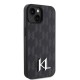Оригинален кейс Karl Lagerfeld Leather Monogram Hot Stamp Metal Logo, За iPhone 15 (6.1), Черен от Fonax.bg