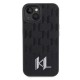 Оригинален кейс Karl Lagerfeld Leather Monogram Hot Stamp Metal Logo, За iPhone 15 (6.1), Черен от Fonax.bg