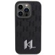 Оригинален кейс Karl Lagerfeld Leather Monogram Hot Stamp Metal Logo, За iPhone 15 Pro (6.1), Черен от Fonax.bg
