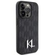 Оригинален кейс Karl Lagerfeld Leather Monogram Hot Stamp Metal Logo, За iPhone 15 Pro (6.1), Черен от Fonax.bg