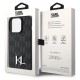 Оригинален кейс Karl Lagerfeld Leather Monogram Hot Stamp Metal Logo, За iPhone 15 Pro (6.1), Черен от Fonax.bg