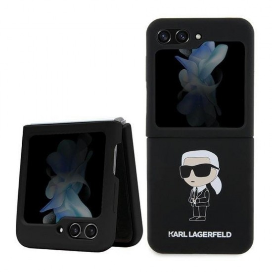 Оригинален кейс Karl Lagerfeld Liquid Glitter Ikonik, За Samsung Galaxy Z Flip5 5G, Черен от Fonax.bg