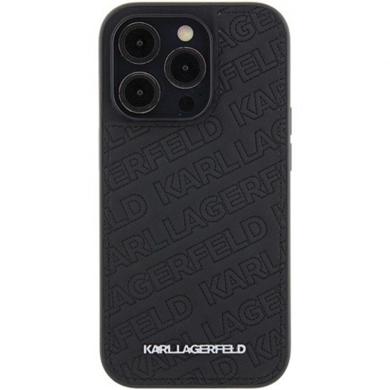 Оригинален кейс Karl Lagerfeld Quilted K Pattern, За iPhone 15 Pro (6.1), Черен от Fonax.bg