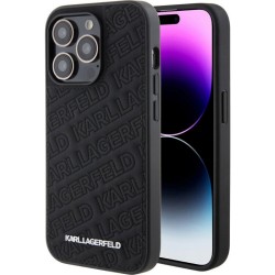 Оригинален кейс Karl Lagerfeld Quilted K Pattern, За iPhone 15 Pro Max (6.7), Черен