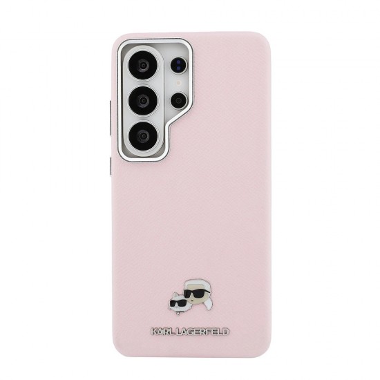 Оригинален кейс Karl Lagerfeld Saffiano KC Metal Logo MagSafe, За Samsung Galaxy S26 Ultra, Розов