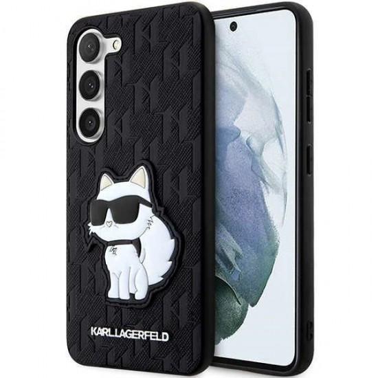 Оригинален кейс Karl Lagerfeld Saffiano Monogram Choupette, За Samsung Galaxy S23 Plus (S916B), Черен от Fonax.bg