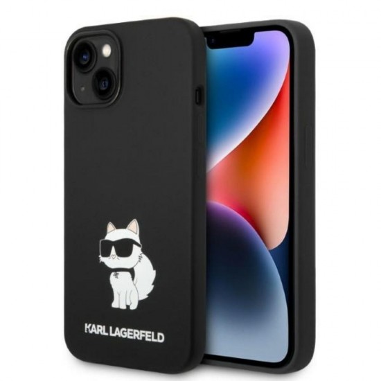Оригинален кейс Karl Lagerfeld Silicone Choupette, За iPhone 14 Pro (6.1), Черен от Fonax.bg