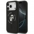 Оригинален кейс Karl Lagerfeld Silicone Double Heads And Circle MagSafe, За iPhone 17 Pro Max (6.9), Черен