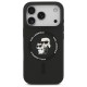 Оригинален кейс Karl Lagerfeld Silicone Double Heads And Circle MagSafe, За iPhone 17 Pro Max (6.9), Черен от Fonax.bg
