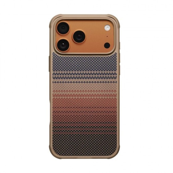 Оригинален кейс Pitaka Aramid ProGuard Sunset, За iPhone 17 Pro (6.3), кафяв