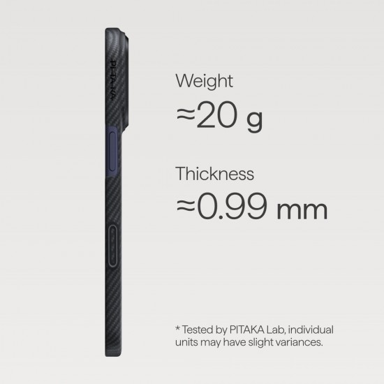 Оригинален кейс Pitaka Ultra-Slim, За iPhone 17 Pro Max (6.9), Черен от Fonax.bg