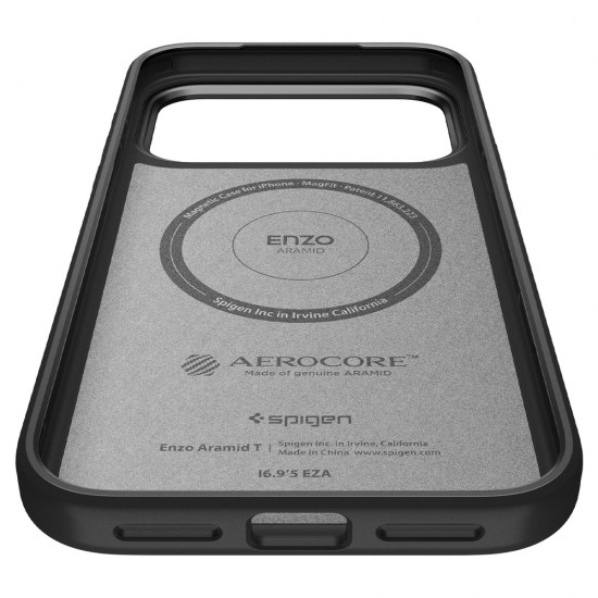 Оригинален кейс Spigen Enzo Aramid T, За iPhone 17 Pro (6.3), Черен от Fonax.bg