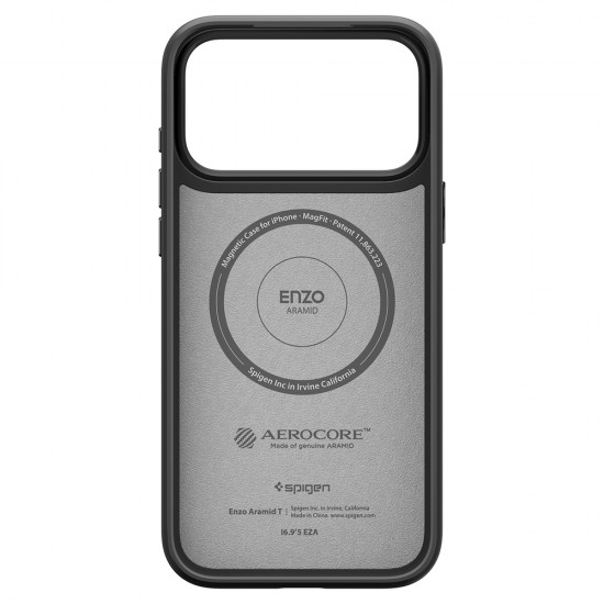 Оригинален кейс Spigen Enzo Aramid T, За iPhone 17 Pro Max (6.9), Черен от Fonax.bg