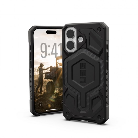 Оригинален кейс UAG Monarch Pro Carbon Fiber, За iPhone 17 (6.3), Черен от Fonax.bg