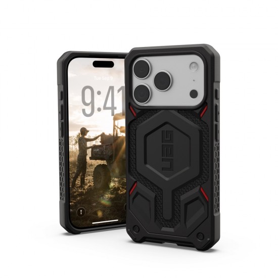 Оригинален кейс UAG Monarch Pro Kevlar, За iPhone 17 Pro (6.3), Черен от Fonax.bg