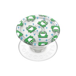Оригинален попсокет PopSockets® PopGrip PlantCore 8 Bit Frogs, Многоцветен