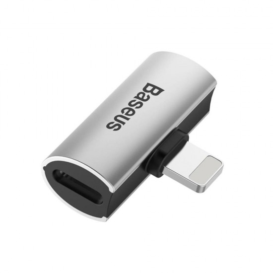 Адаптер Baseus L46, Lightning към 2 x Lightning, Сребрист от Fonax.bg