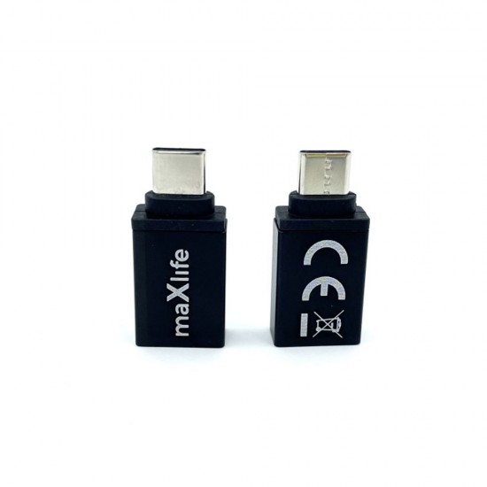 Адаптер Maxlife, USB 3.0 към Type C, Черен от Fonax.bg