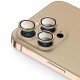 Стъклен протектор с метални рингове за задна камера MBX за Apple iPhone 14 Pro, 14 Pro Max, Златист от Fonax.bg