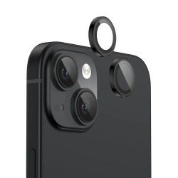 Протектор задна камера метални рингове MBX за iPhone 15, 15 Plus, Черен