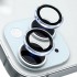 Протектор задна камера метални рингове MBX за iPhone 15, 15 Plus, Син