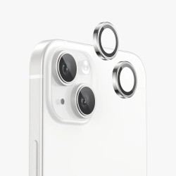 Протектор задна камера метални рингове MBX за iPhone 15, 15 Plus, Сребрист