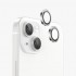 Протектор задна камера метални рингове MBX за iPhone 15, 15 Plus, Сребрист
