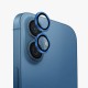 Стъклен протектор с метални рингове за задна камера MBX за Apple iPhone 16, 16 Plus, Син от Fonax.bg