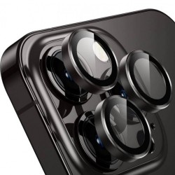 Протектор задна камера метални рингове MBX за iPhone 16 Pro, 16 Pro Max, Черен