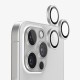 Стъклен протектор с метални рингове за задна камера MBX за Apple iPhone 16 Pro, 16 Pro Max, Сребрист от Fonax.bg