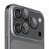 Протектор задна камера метални рингове MBX за iPhone 17 Pro, 17 Pro Max, Черен