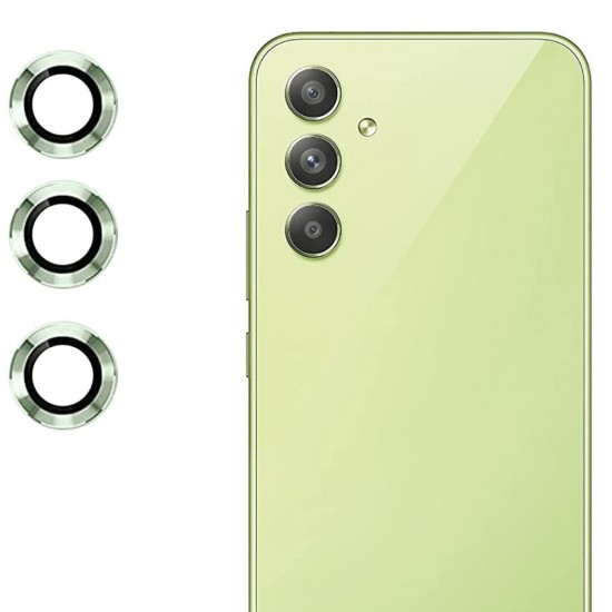 Стъклен протектор с метални рингове за задна камера MBX за Samsung Galaxy A54 5G (A546B), Зелен от Fonax.bg