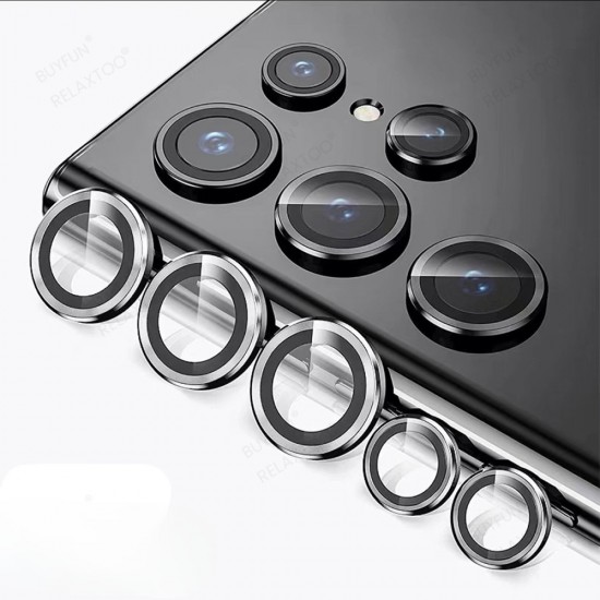 Стъклен протектор с метални рингове за задна камера MBX за Samsung Galaxy S25 Ultra, Сребрист от Fonax.bg