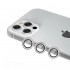 Протектор задна камера метални рингове с камъни MBX за iPhone 13 Pro, 13 Pro Max, Сребрист