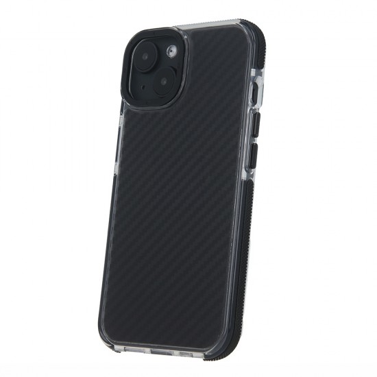 Силиконов кейс MBX Acrylic Carbon, За iPhone 15 (6.1), Черен от Fonax.bg
