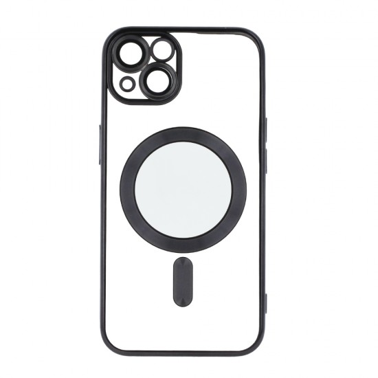Силиконов кейс bSmart Chrome Magsafe с протектори за камерите, За iPhone 15 Pro (6.1), Черен от Fonax.bg
