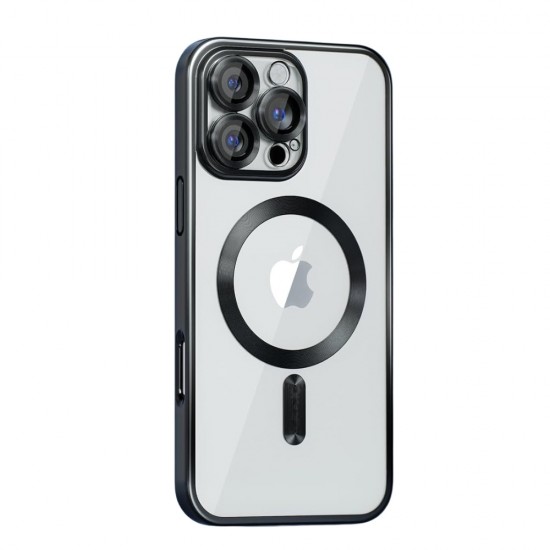 Силиконов кейс bSmart Chrome Magsafe с протектори за камерите, За iPhone 17 Pro Max (6.9), Черен от Fonax.bg